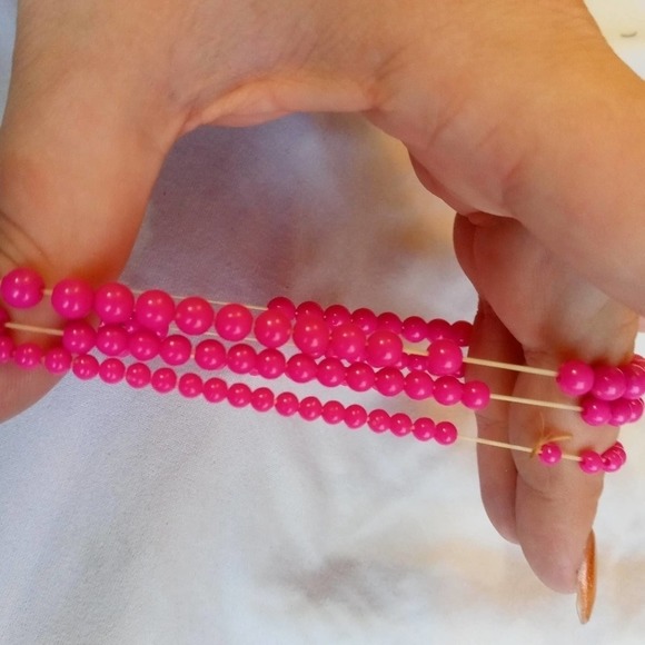 3/$15 Sale- Small bundle of Pink Beaded Bracelets - Picture 2 of 2